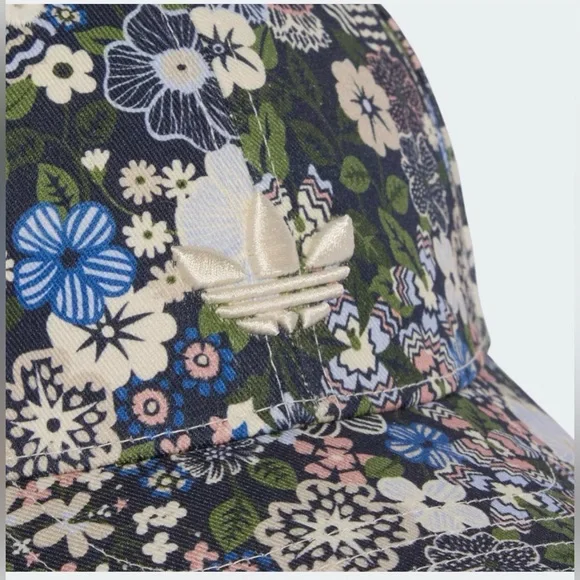 NWT GIRL’S ADIDAS X LIBERTY LONDON FLORAL BASEBALL CAP, Blue/Mauve, Limited Ed - Picture 5 of 9